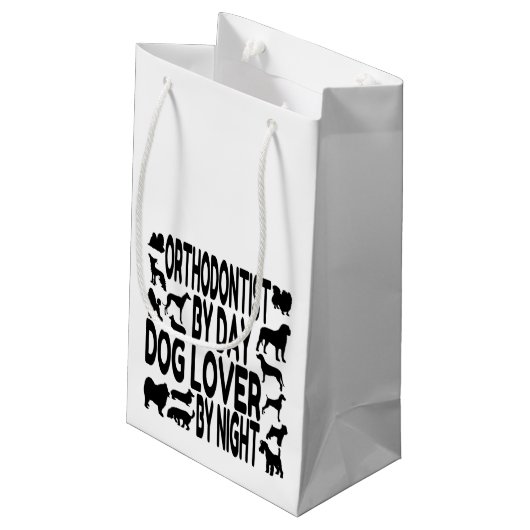 Hondenliefhebber orthodontist klein cadeauzakje (Achterkant Gekanteld)