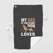 Hondenliefhebber Papa Is Geweldig Golfhanddoek (Insitu)