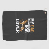 Hondenliefhebber Papa Is Geweldig Golfhanddoek (Horizontaal)