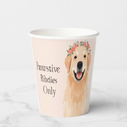 hondenliefhebber papieren bekers (Achterkant)