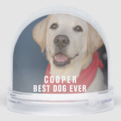 hondenliefhebber Paw Pet Foto Typografie Hart Eige Sneeuwbol (Achterkant)