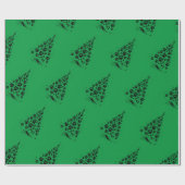 Hondenliefhebber Paw Print Kerstboom 3 Cadeaupapier (Vlak)