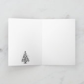 Hondenliefhebber Paw Print Kerstboom Bedankkaart (Binnen)