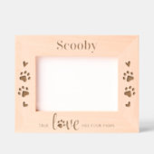 Hondenliefhebber Paw Prints Huisdier Gepersonalise Gegraveerde Lijstjes (Voorkant)