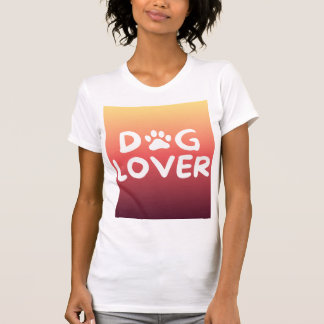 Hondenliefhebber Pawprint Typography Design T-shirt