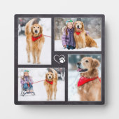 Hondenliefhebber Persoonlijke 4 foto collage Fotoplaat (Voorkant)