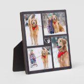 Hondenliefhebber Persoonlijke 4 foto collage Fotoplaat (Voorkant)
