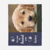 Hondenliefhebber persoonlijke foto fleece deken (Voorkant)