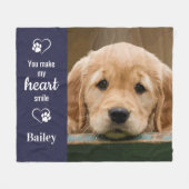 Hondenliefhebber persoonlijke foto fleece deken (Voorkant (Horizontaal))