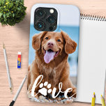 Hondenliefhebber persoonlijke foto's Pet LOVE afdr Case-Mate iPhone Case<br><div class="desc">Nu kunt u uw beste vriend met u meenemen waar u ook gaat met deze iPhone case van de douane-hondenfoto. Deze foto met een gepersonaliseerd naamontwerp is trendy, elegant, cool en schattig. Pas met uw favoriete hondfoto, kattenfoto, of om het even welk huisdier met poten aan! Voeg naam toe aan...</div>