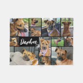 Hondenliefhebber PET 12 Fotocollage Aangepaste kle Fleece Deken (Voorkant (Horizontaal))