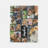 Hondenliefhebber PET 12 Fotocollage Aangepaste kle Fleece Deken (Voorkant)
