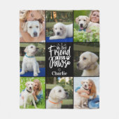 Hondenliefhebber Pet Modern Aangepast 8 Foto Colla Fleece Deken (Voorkant)