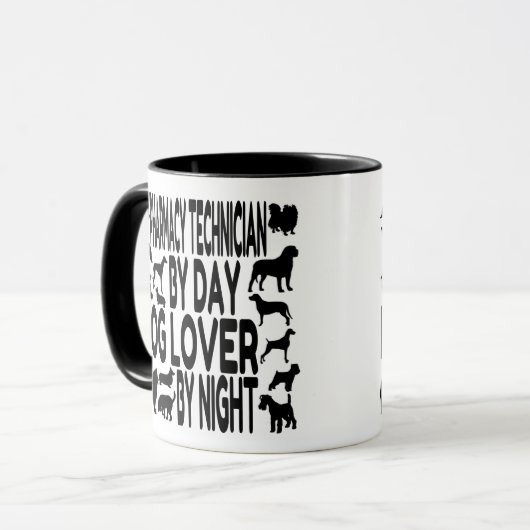 Hondenliefhebber Pharmacy Technician Mok (Voorkant links)