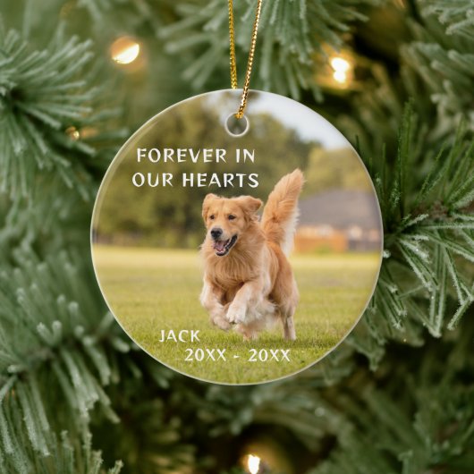 Hondenliefhebber Photo Pet Memory Ornament (Boom)
