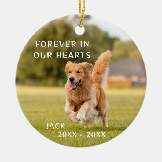 Hondenliefhebber Photo Pet Memory Ornament (Voorkant)