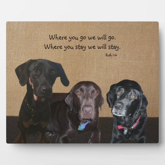 Hondenliefhebber Plaque Fotoplaat (Voorkant)