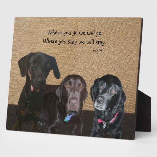 Hondenliefhebber Plaque Fotoplaat (Zijkant)