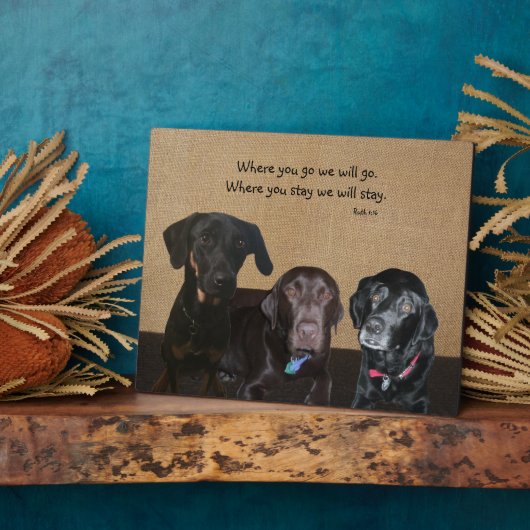 Hondenliefhebber Plaque Fotoplaat (Zijkant)