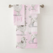 Hondenliefhebber poedel monogram bad handdoek (Insitu)
