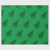 Hondenliefhebber Pootafdruk Kerstboom 3 Cadeaupapier (Vlak)
