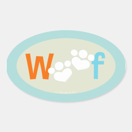 Hondenliefhebber printplaat ovale sticker (Voorkant)