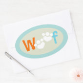 Hondenliefhebber printplaat ovale sticker (Envelop)