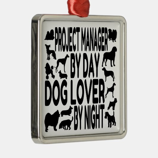 Hondenliefhebber projectmanager metalen ornament (Rechts)