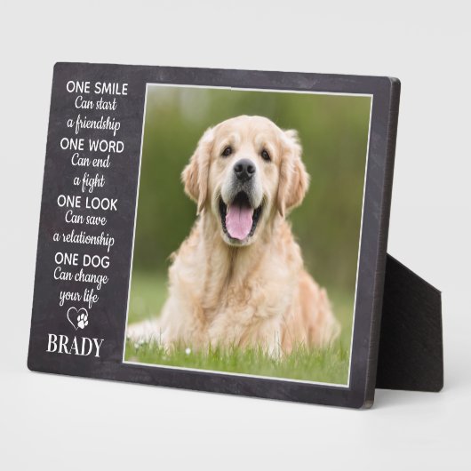 Hondenliefhebber Quote Keepomwille Personalized Pe Fotoplaat (Zijkant)