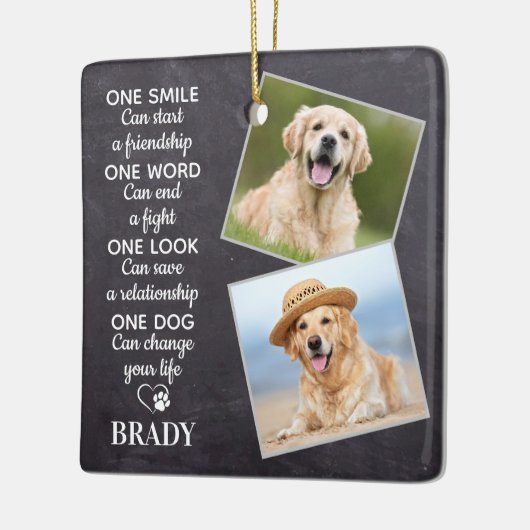 Hondenliefhebber Quote Keepomwille Personalized Pe Keramisch Ornament (Links)