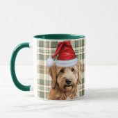 Hondenliefhebber Red Green Plaid Goldendoodle Vaka Mok (Links)