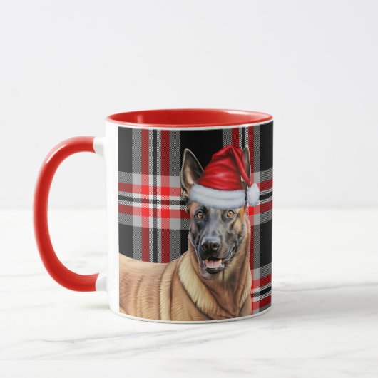 Hondenliefhebber Red Plaid Belgian Malinois Holida Mok (Links)