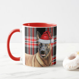 Hondenliefhebber Red Plaid Belgian Malinois Holida Mok