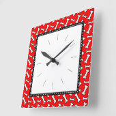 Hondenliefhebber: rode zwarte hond vierkante klok (Hoek)