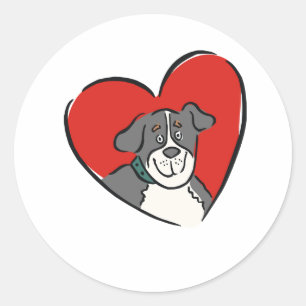 Hondenliefhebber Ronde Sticker