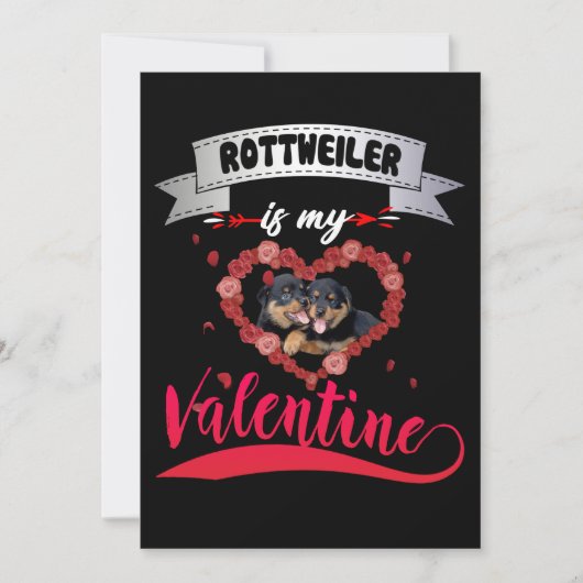 Hondenliefhebber | Rottweiler is mijn Valentijn Aankondiging (Voorkant)