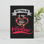 Hondenliefhebber | Rottweiler is mijn Valentijn Aankondiging (Staand voorkant)