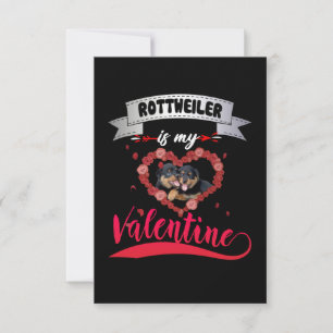 Hondenliefhebber Rottweiler is mijn Valentijn RSVP Kaartje
