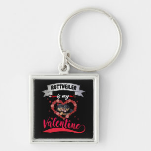 Hondenliefhebber Rottweiler is mijn Valentijn Sleutelhanger