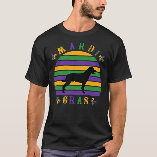 Hondenliefhebber Rottweiler Mardi Gras Pet T-shirt (Voorkant)