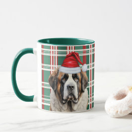 Hondenliefhebber Saint Bernard Kerstman Vakantie P Mok