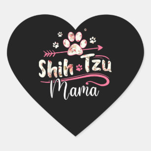 hondenliefhebber Shih Tzu Mama Hart Sticker