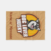 Hondenliefhebber Siberian Husky - Aangepaste naam  Fleece Deken (Voorkant (Horizontaal))
