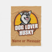 Hondenliefhebber Siberian Husky - Aangepaste naam  Fleece Deken (Voorkant)