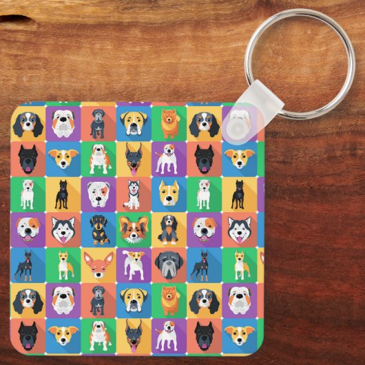 Hondenliefhebber Sleutelhanger (Achterkant)