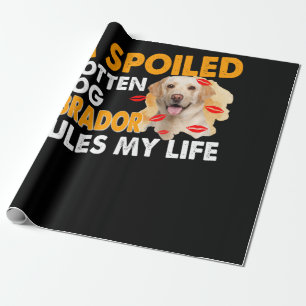Hondenliefhebber Spoiled Rotten Labrador regelt Cadeaupapier