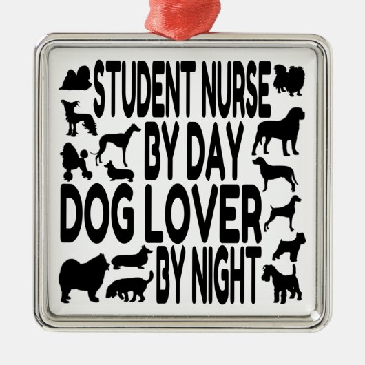 Hondenliefhebber Student Nurse Metalen Ornament (Voorkant)