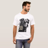 hondenliefhebber t-shirt (Voorkant volledig)