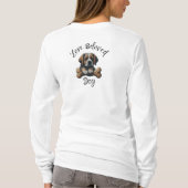 Hondenliefhebber T-shirt: Draag uw hart op uw Slee T-shirt (Achterkant)