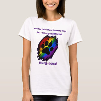Hondenliefhebber t-shirt met veel poten
